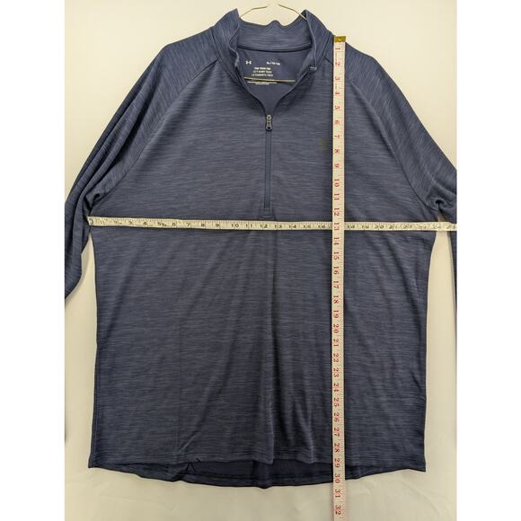 NWT Under Armour Men's UA Tech Textured ½ Zip in Midnight Navy size XL - Picture 5 of 6